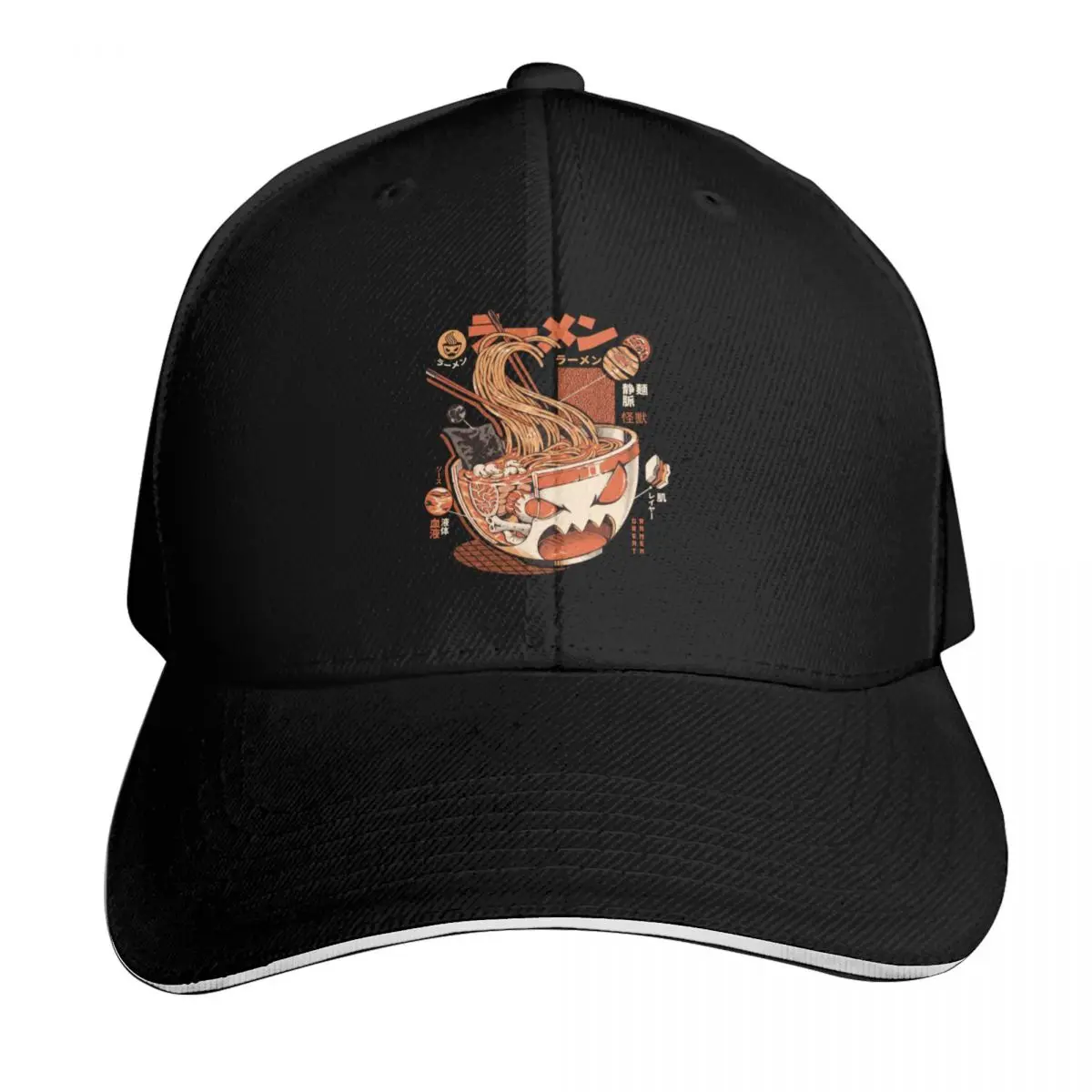 Black X-ray Great Ramen! Baseball Cap Unisex for Men Women Outdoor Golf Running Hiking Summer Beach Travel
