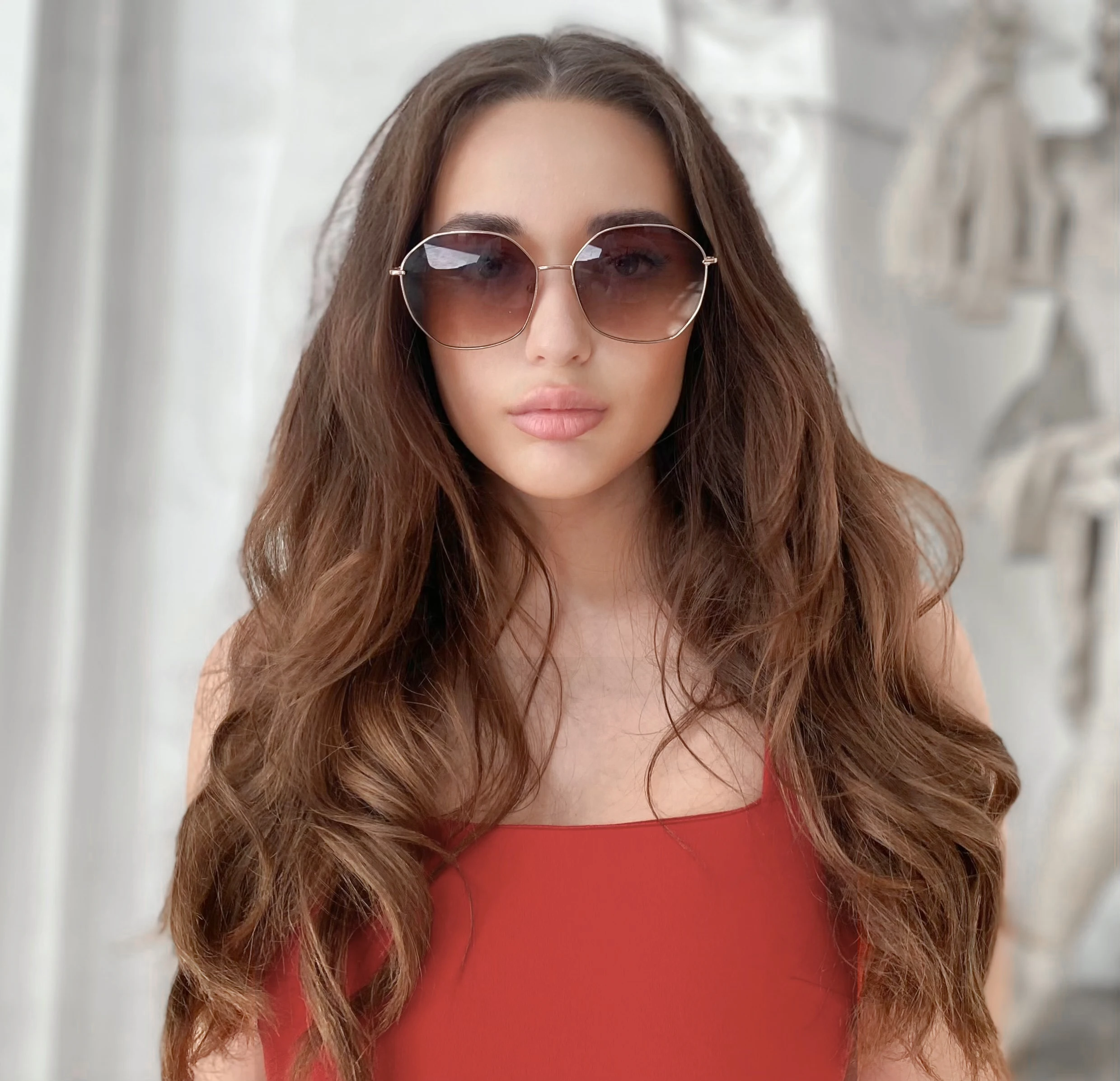 ZENOTTIC Alloy Cat Eye Sunglasses Women Oversized Butterfly Gradient Lens Sun Glasses Female UV400 Protection Driving Eyewear