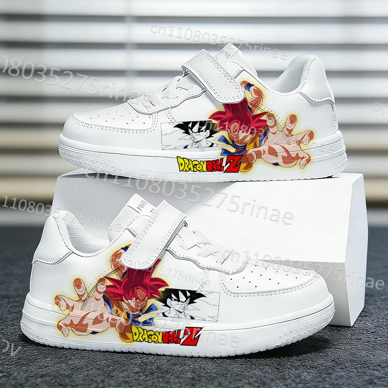 

Hot Selling Dragon Ball Youth Kids White Shoes Boys Girls Son Goku 3D Print Cool Design Comfortable Walking Shoes Free Shipping