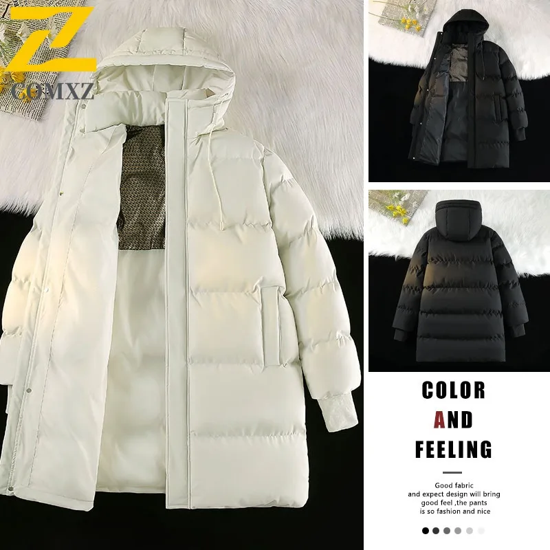 

COMXZ Мужская зимняя новая наполненная куртка премиум-класса с капюшоном для путешествий на открытом воздухе, теплая парка для отдыха, легкая ветровка в повседневном стиле