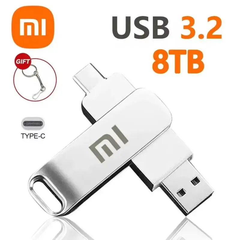 Xiaomi 16Tb Usb 3.0 Pen Drive 8Tb 4Tb Hoge Snelheid Overdracht Metalen Ssd Pendrive Cle Draagbare U Disk Flash Drive Memoria Usb Stick