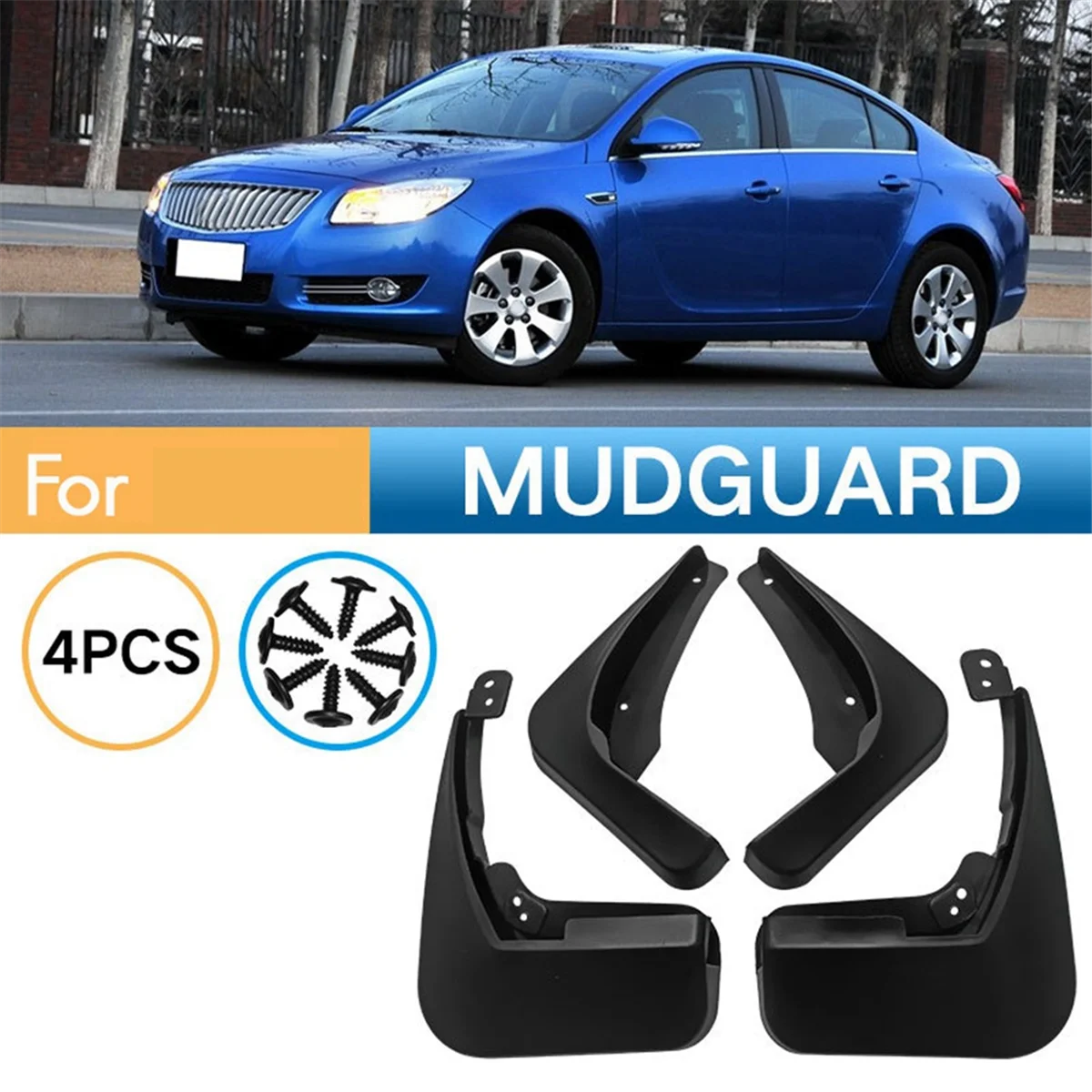 4PCS Car Mudguard Mud Flaps Splash Mud Guard Fender for Buick Regal / Vauxhall Insignia 2009-2016 Car Accessories