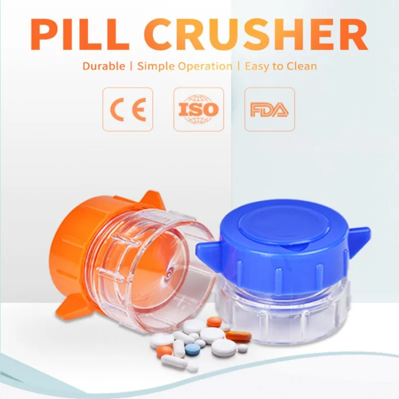 Pill Crusher Pro Kids Adult Pill Pulverizer Tablet Grinder Medicine Splitter Powder Crusher With Storage Box For Home Outdoor