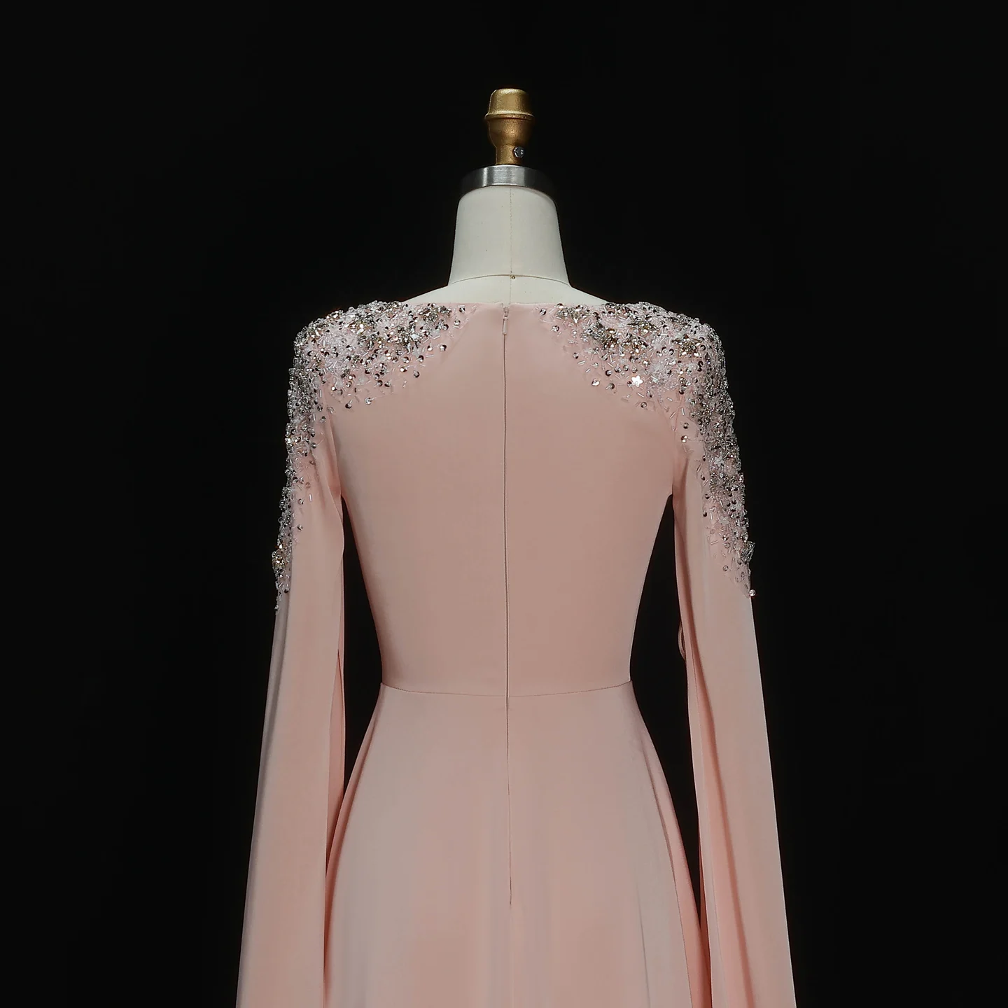 Sharon Said Elegantes Weißes Meerjungfrauenkleid Dubai Abendkleid Damen Hochzeitsfeier Umhangärmel Muslimische Formelle Kleider SF280 Maßanfertigung – Detail 32