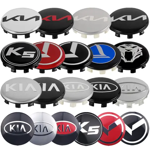 56/65mm Original Car Wheel Center Hub Caps Sticker Cover For Kia Sportage Morning Ceed Picanto Rio Niro Stonic Optima K K5 Tiger