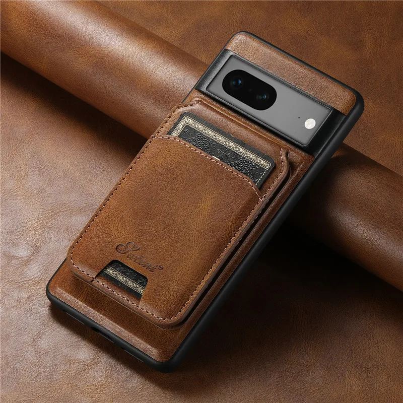EUCAGR Wallet Phone Case Card Holder PU Leather Magnetic Pocket Cover Case For Google Pixel 11 Pro 9 10 8 7 6 Pro 7A Pixel8Pro
