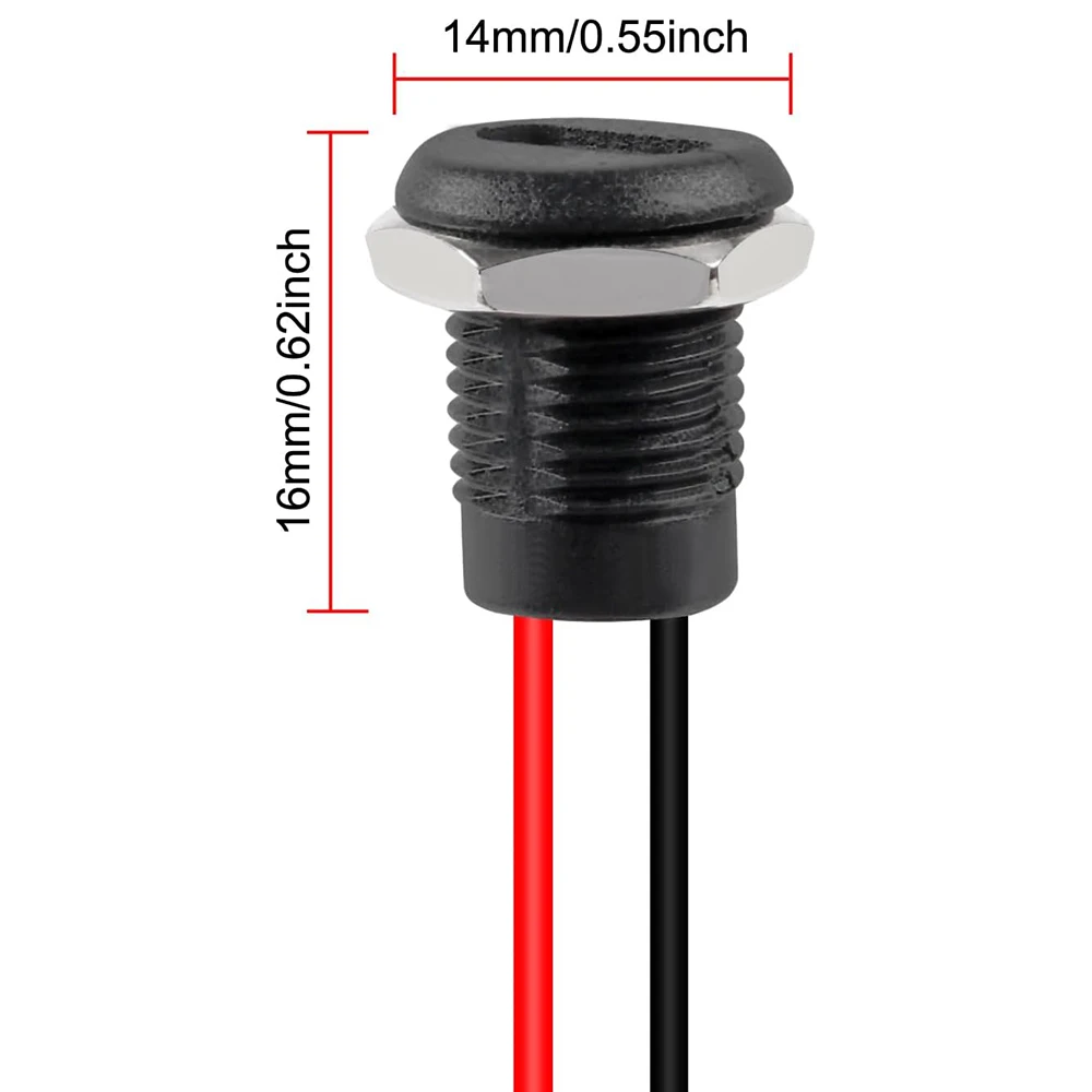 10/20pcs 2Pin Charging Socket Female Mount Connector Adapter USB Type-C Port Charging Interface Socket with Cover Cap