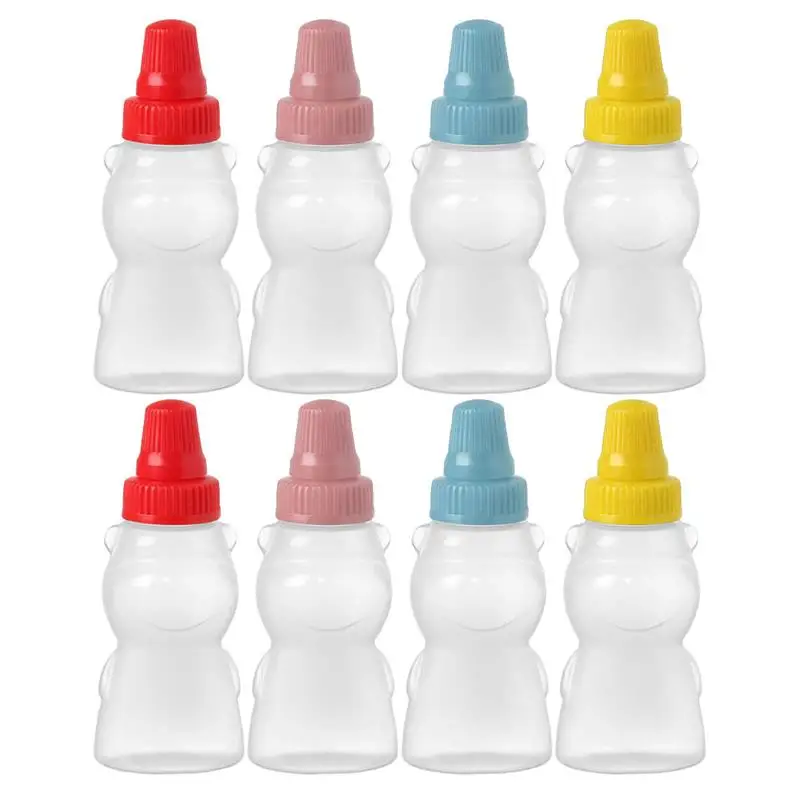 

8Pcs Portable Condiment Bottle Mini Sauce Bottle Tomato Honey Salad Sauce Squeeze Dispenser Seasoning Outdoor Picnic Essentials