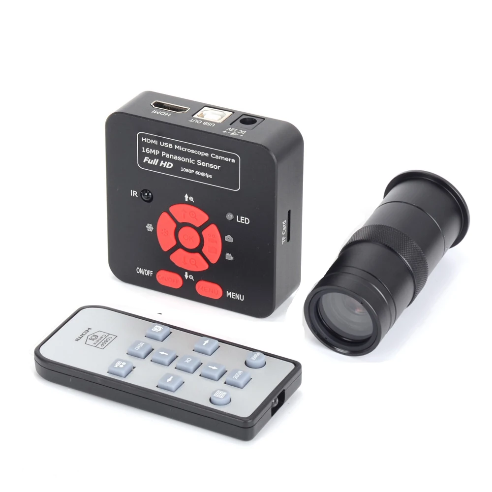 

HAYEAR 16MP USB Digital Microscope Camera 1080P CMOS HDMI Industrial Video Microscope Camera with 100X C-mount Lens
