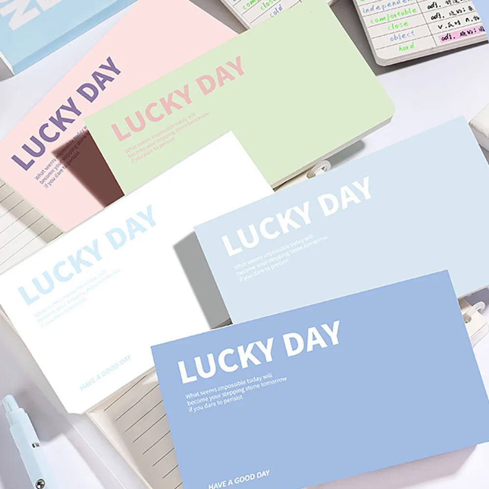 Macaron colored flip up student notebook, simple and portable, horizontal version notebook, office memo planner