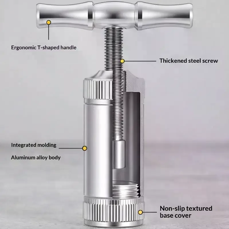 Metal Tobacco Herb Press Aluminum Alloy Compressor Pressure Spice Grinder Hand Crusher Accessories