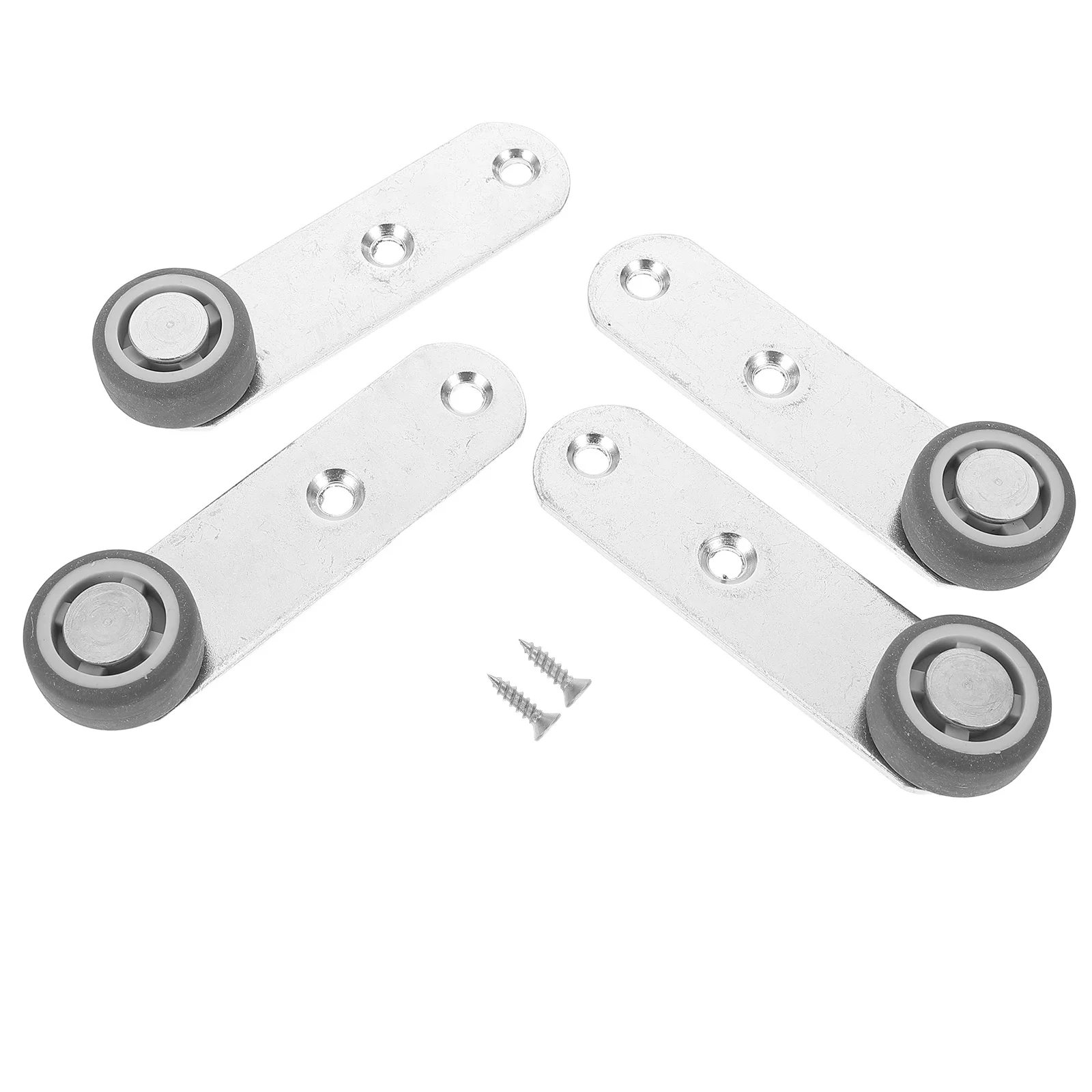 4 قطعة باب منزلق أسفل دعم عجلات الجانب جبل بكرات مطاطية لأبواب الحظيرة خزانة خزانة انزلاق الباب الأسطوانة دليل