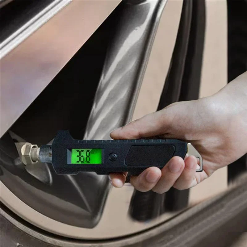 ABJO-Car Tire Air Pressure Guage Digital Heavy Duty Tire Air Dual Head Guage 230 PSI For Truck Car Durable Easy To Use