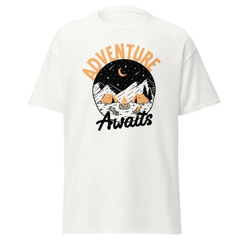 Adventure Classic Tee Hiking Camping Travel Outdoors Tent Backpacking