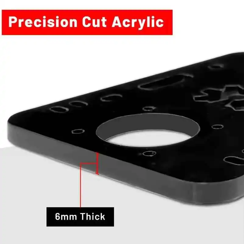 High Gloss Smooth DIY ACRO Acrylic Plate Set Black Color CNC Machine Plates for ACRO System CNC Router Engraver Machine