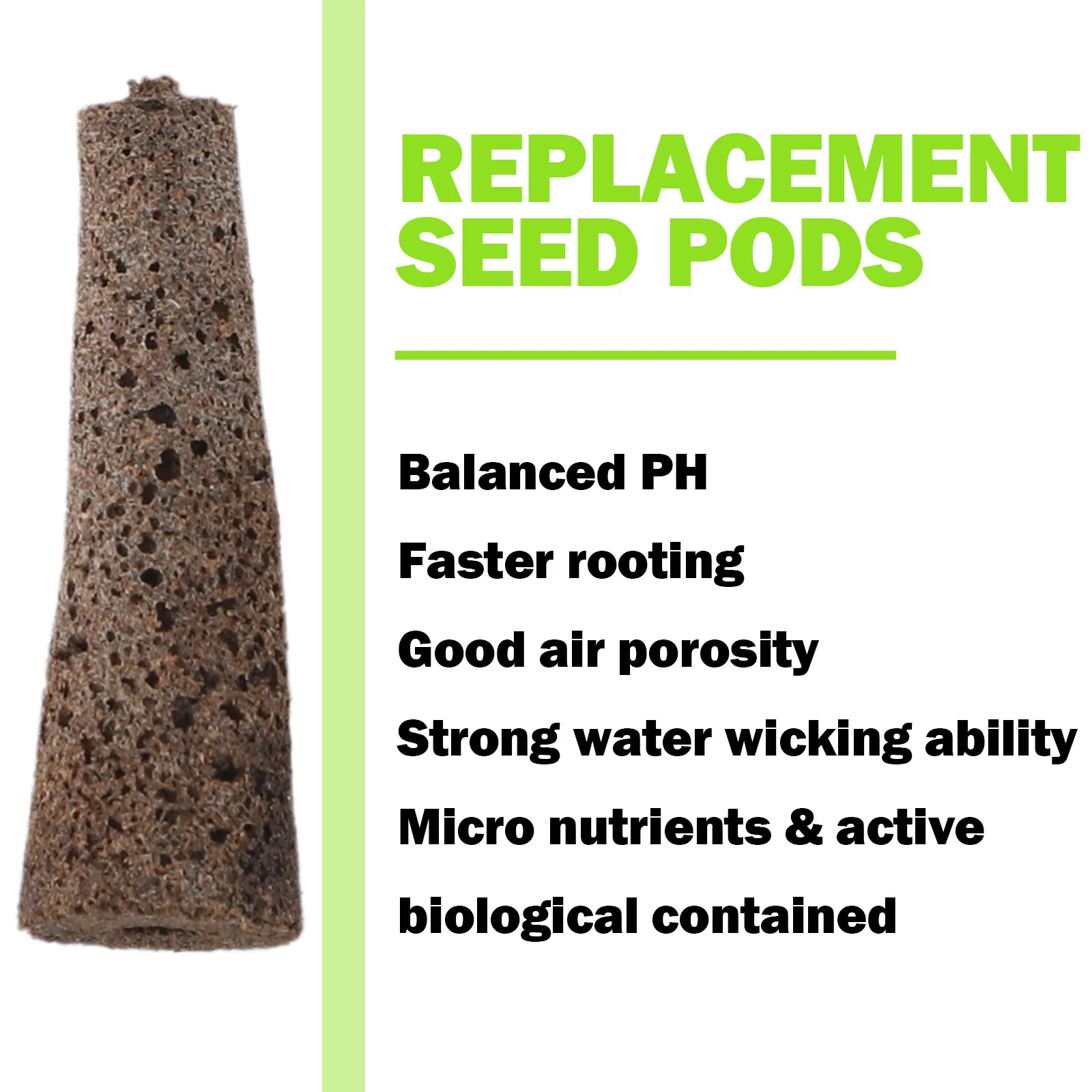 50PCS Grow Sponges  Starter Pods Root Growth Sponge Plugs For Hydroponic System