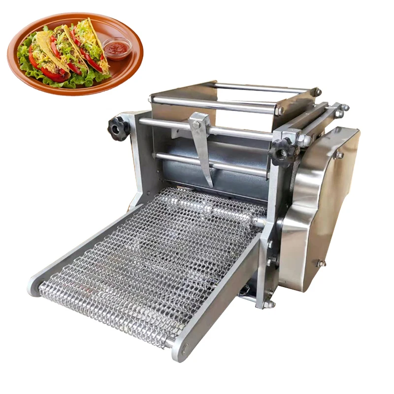 

Electric Corn Tortilla Roller Machine Commercial Automatic Dumpling Wraaper Taco Making Machine