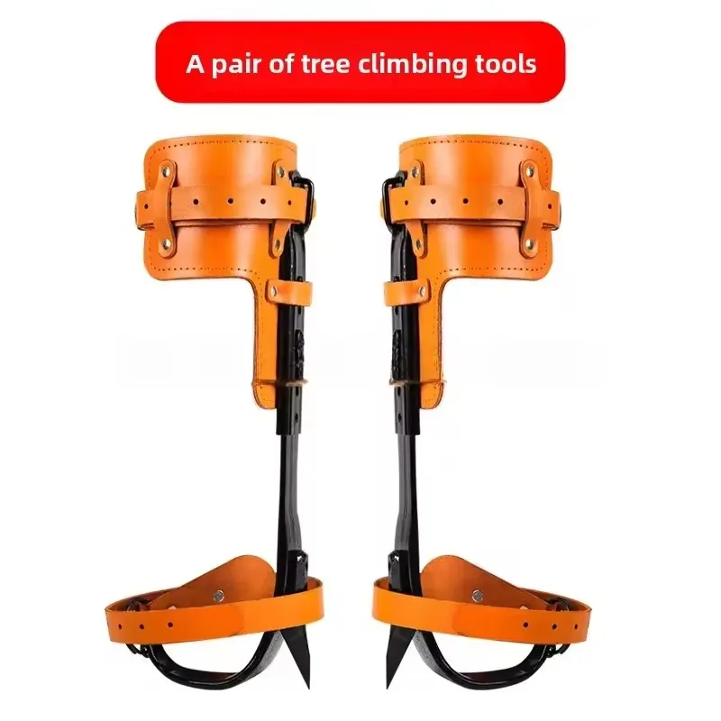 Arborist Climbing Spikes Set, with Pruning Claw and Double Shoulder Support Belt