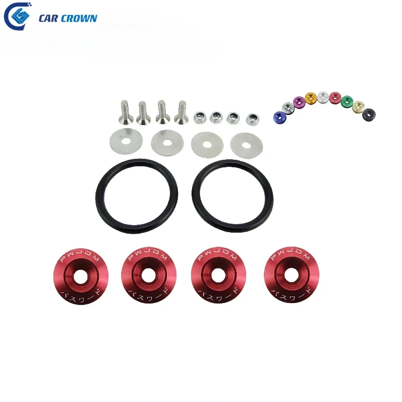 

Car Crown PX JDM auto wrap buckle front and rear bars reinforcement gasket wrap screws Auto modification aluminum alloy gasket