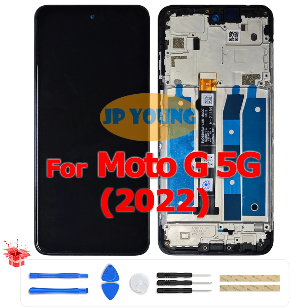 オリジナル-65-インチ-lcd-タッチ-スクリーン-デジタイザー-アセンブリ-フレーム付き-motorola-moto-g-2022-用-交換用
