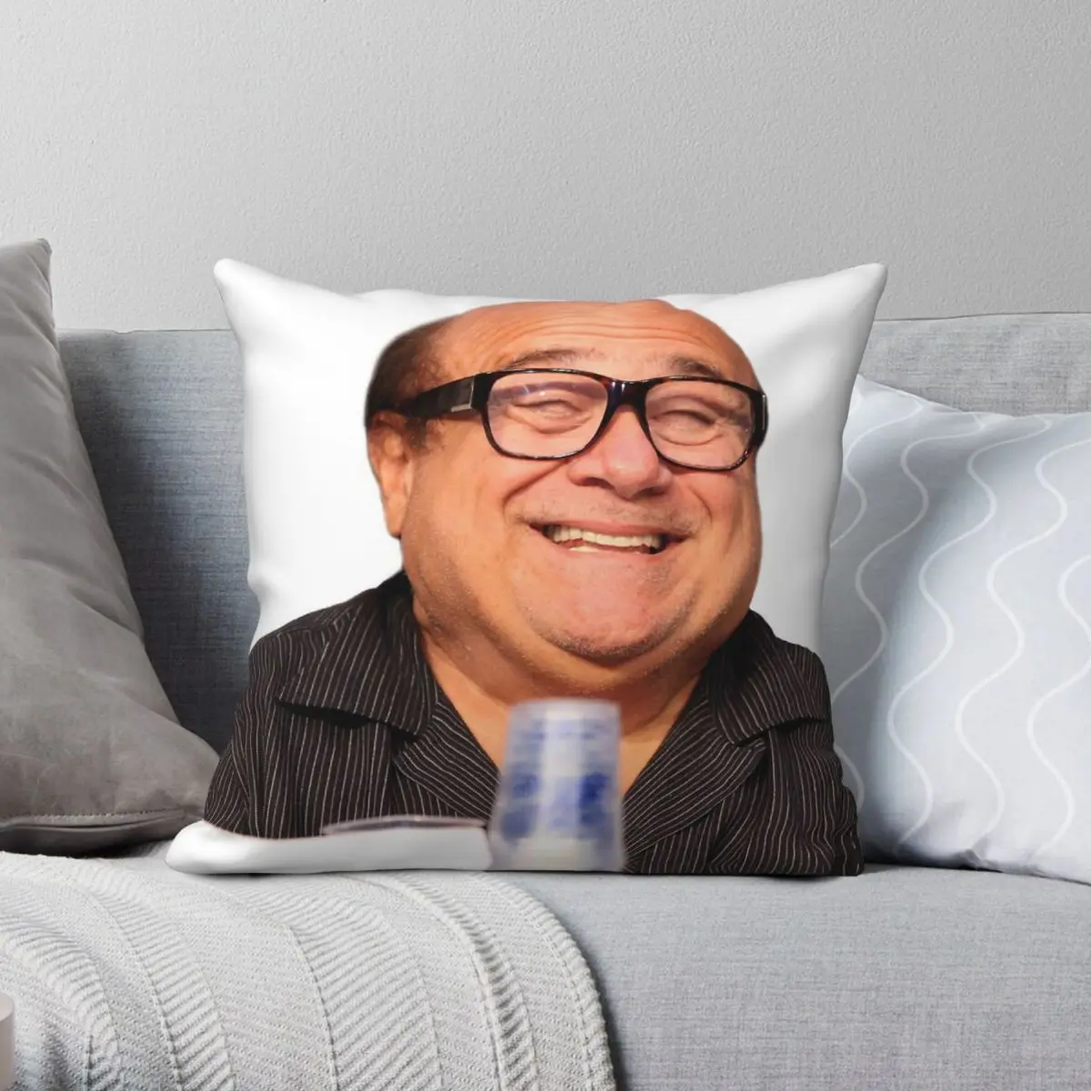 

Квадратная наволочка Blind Danny Devito, полиэстер, лен, бархатный узор, декор на молнии, чехол для диванной подушки