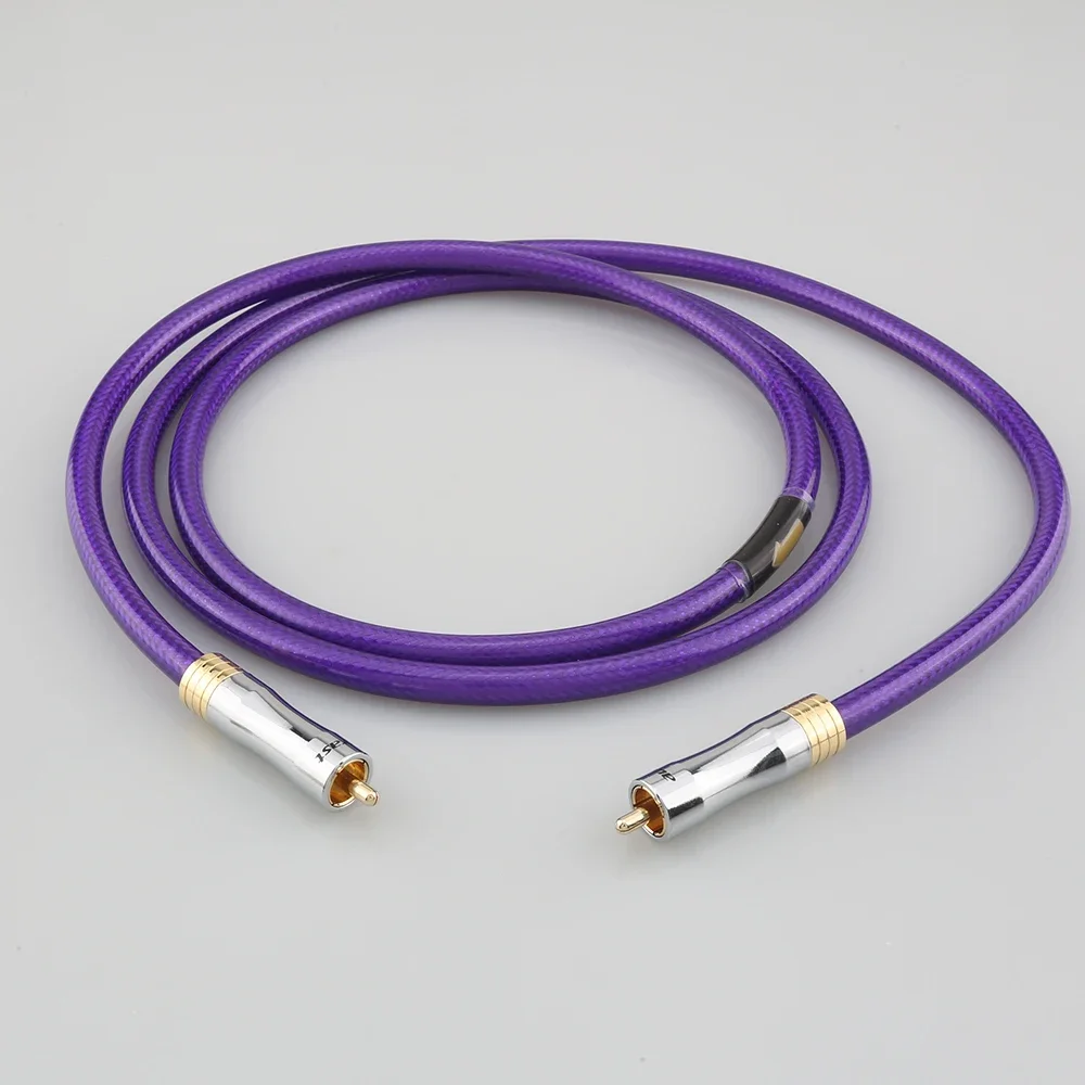 

OCC 75 Ohms HiFi Coaxial Audio Cable Sliver Plated Digital Audio Coaxial Cable RCA To RCA DAC CD