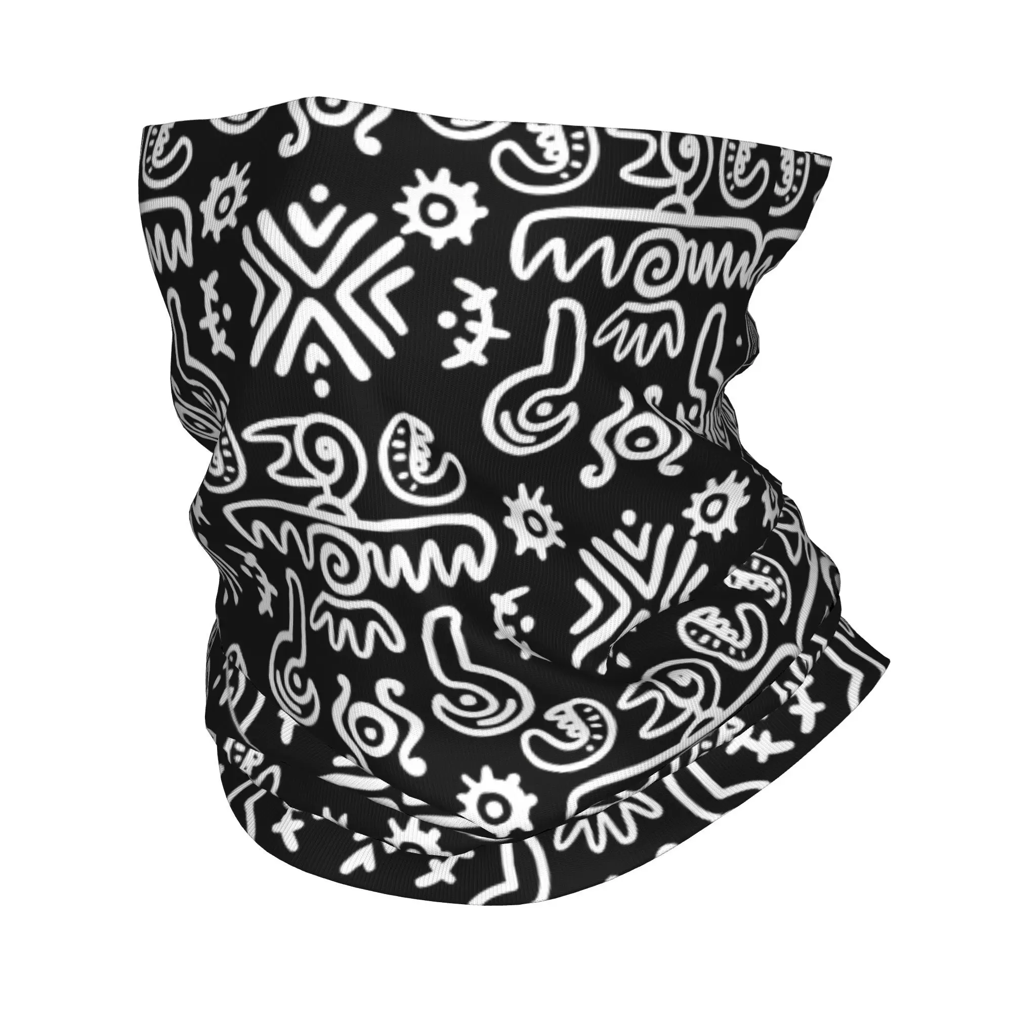 

Aztec Texture Maya Culture Bandana Neck Cover Printed} Mask Scarf Multi-use Balaclava Hiking for Men Women Adult Breathable