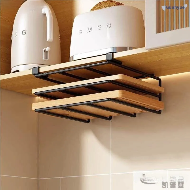 portaoggetti-da-cucina-a-parete-porta-coperchi-pentole-porta-bacchette-e-tagliere-multifunzionale-senza-foratura