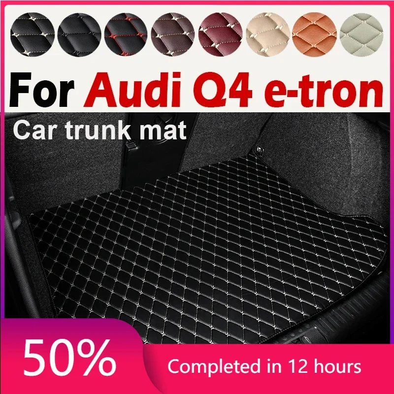 Car Trunk Mat For Audi Q4 e-tron 2022 2023 Custom Car Accessories Auto Interior Decoration