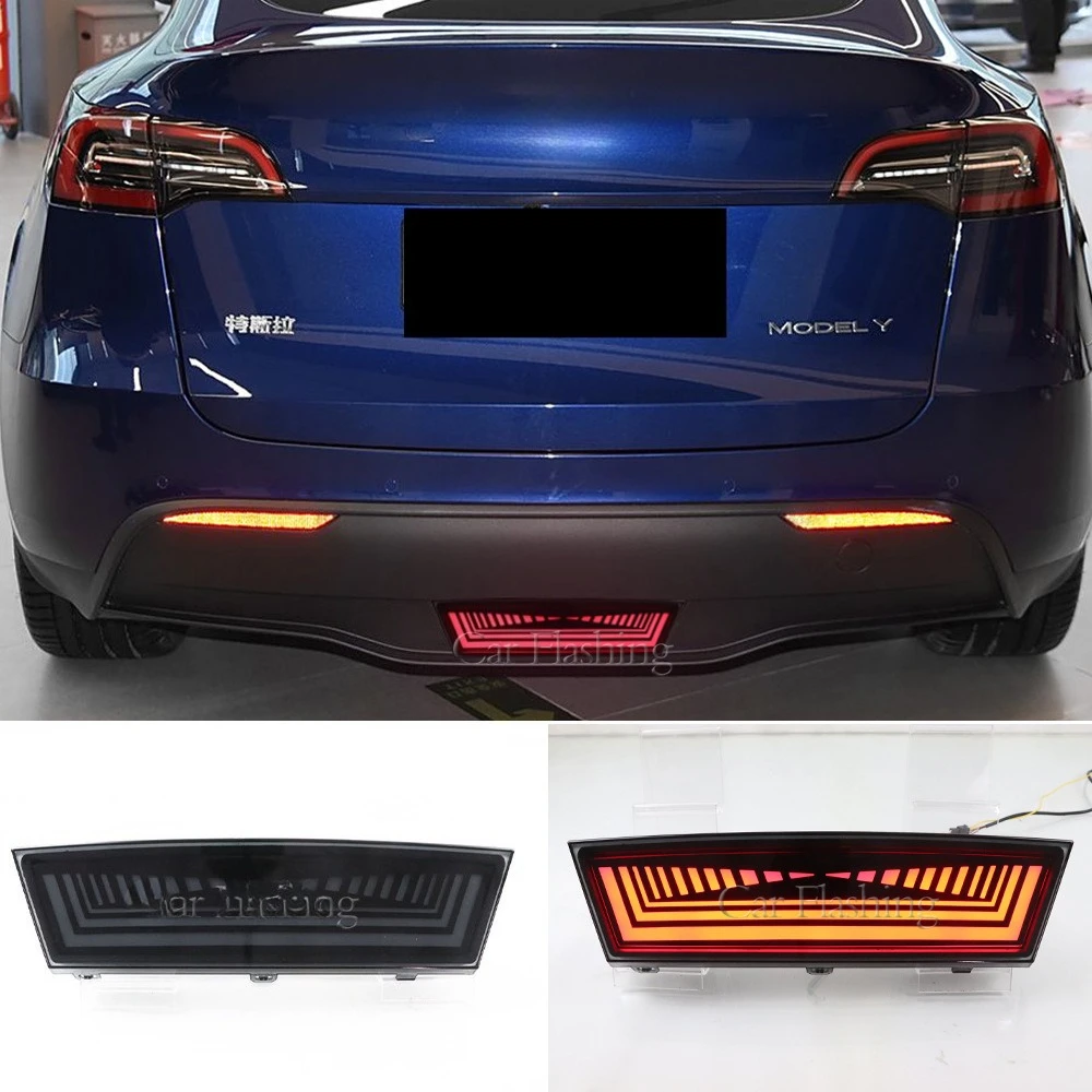

Suitable for Tesla 17-23 model Y pilot light rear bar rear fog light anti-rear-end