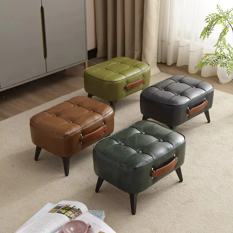 Factory Direct 2026 1pc Minimalist Short Stool, Super Soft & Space Saving Short Sofa, Household Shoe Bench with Soft Seating