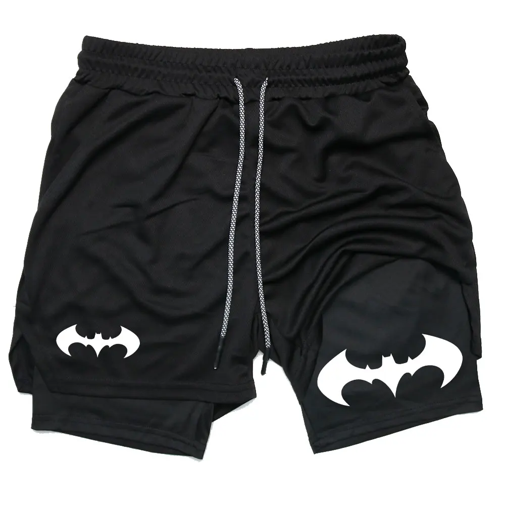 

Gym Shorts Men Double-deck Workout 2 in 1 Quick Dry Training Short Pants Fitness Jogging Running Y2K Sportwear