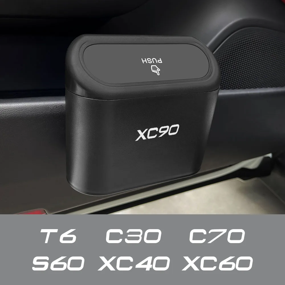 Car Hanging Garbage Storage Box For Volvo XC90 XC60 C30 T6 S60 C70 XC40 V40 XC70 V70 V60 V50 S80 S40 AWD V90 S90 Car Accessories