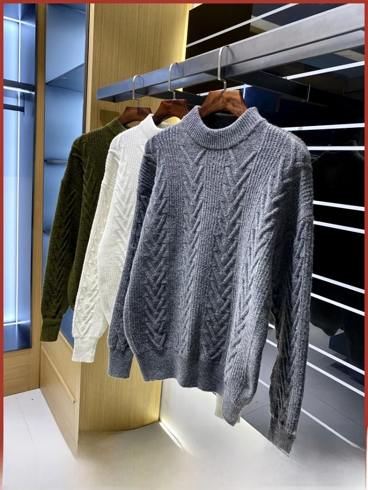 

3D вязаный свитер мужской цвет теплый свободный универсальный трикотаж модный осенне-зимний Новое поступление