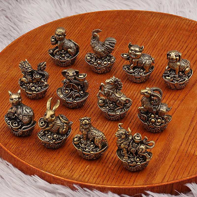 Brass Zodiac Incense Holder Dragon Office Home Aroma Mosquito-Repellent Incense Joss-Stick Copper Coin Ingot Snake Metal Crafts