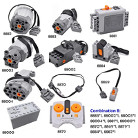 Technical Electronic Model Building Blocks MOC Power Functions Motor Parts IR Speed Remote Control Receiver Battery Box DIY Toys