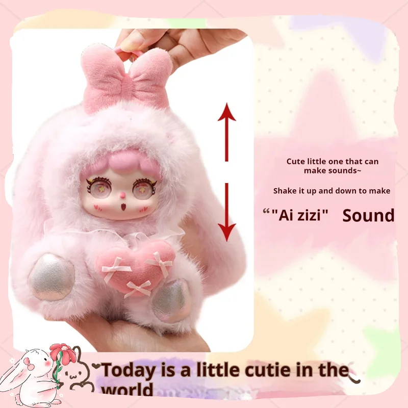 Kawaii بريتني سبيرز الفينيل أفخم دمية الشعر صوت النخيل الكنز أرنب الأذن دمية المفاتيح المدرسية قلادة لعبة فتاة هدية عيد #4