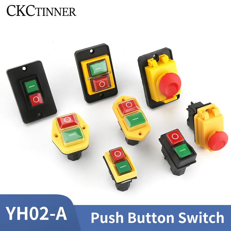 YH02A Electromagnetic Starter Push Button Switches Machine Tool Equipment IP55 Waterproof Safety Witch 28A Replace KLD28A KJD17A