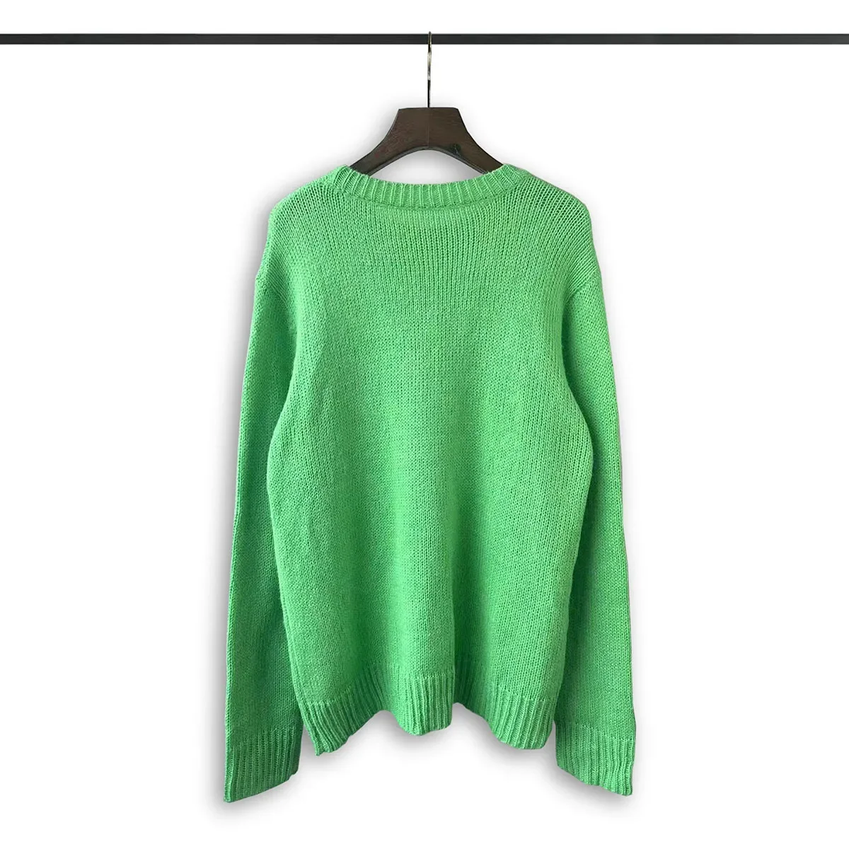 Vintage jednolity kolor podstawowy swetry wełniane męski i damski okrągły dekolt luźny zimowy sweter Oversized luźne, jesienne sweter