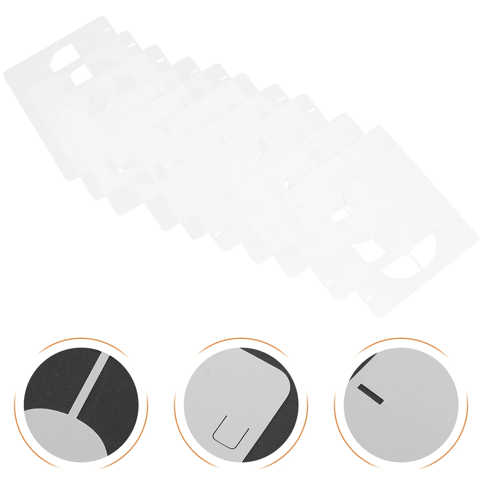 10pcs Letter Number Templates Alphabet Stencils Digital Drawing Patterns Door Sign Decor Craft Geometric Design Painting