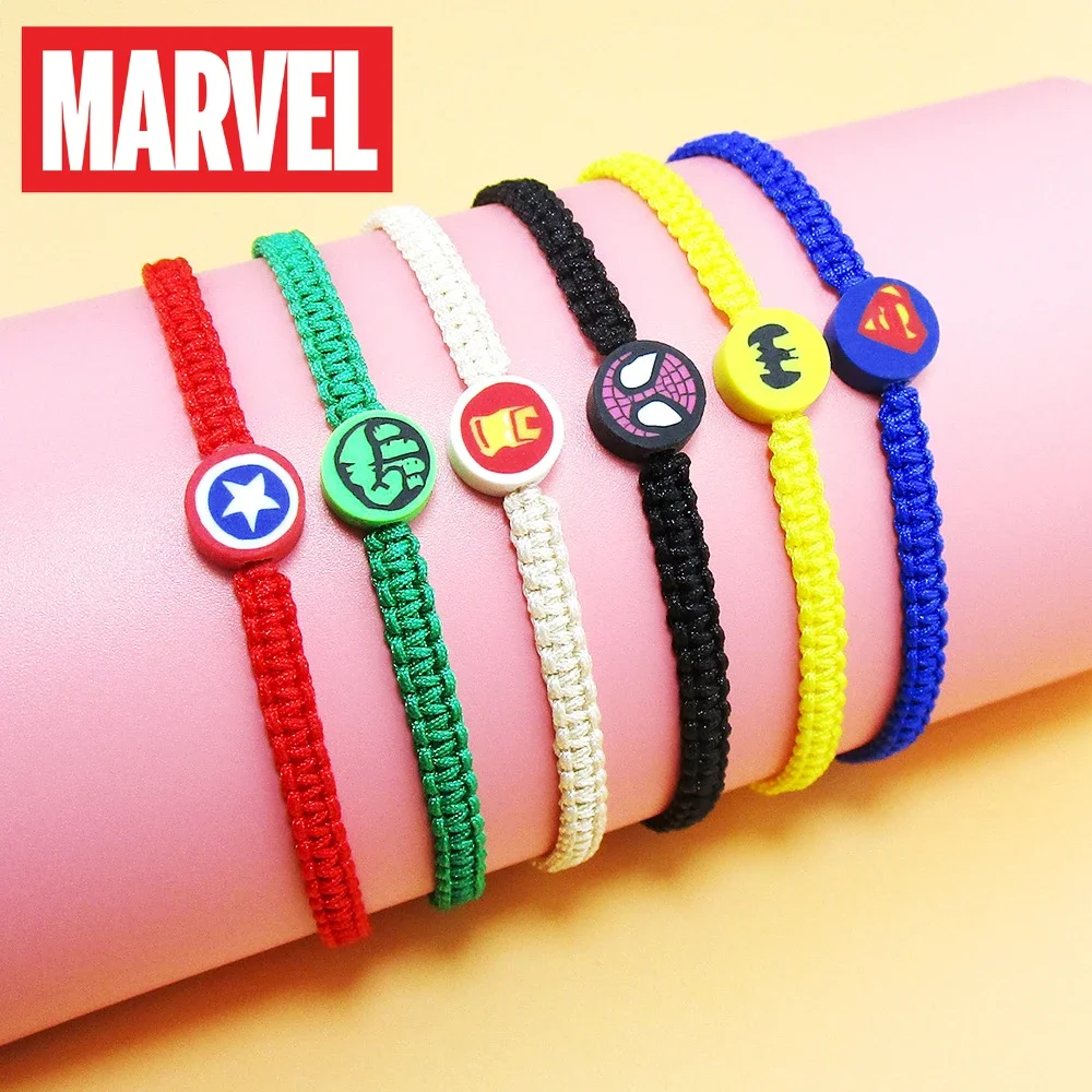 

Marvel Cartoon Superhero Captain America Spiderman Woven Bracelet Personality Bracelet Jewelry Gift for Men Women