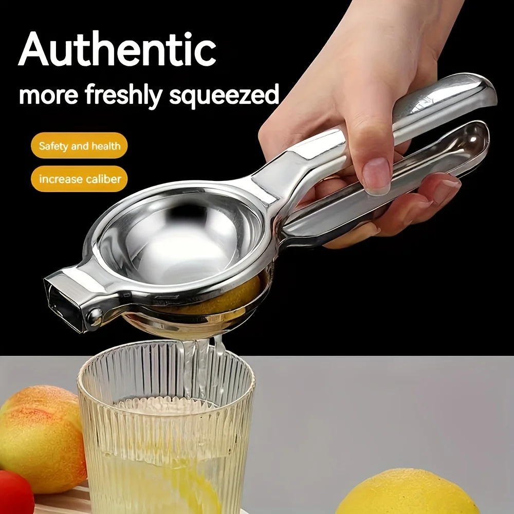 

Stainless Steel Manual Citrus Juicer - Handheld Lemon, Orange & Lime Squeezer, Fruit Press for Kitchen, Easy Clean & Rustproof