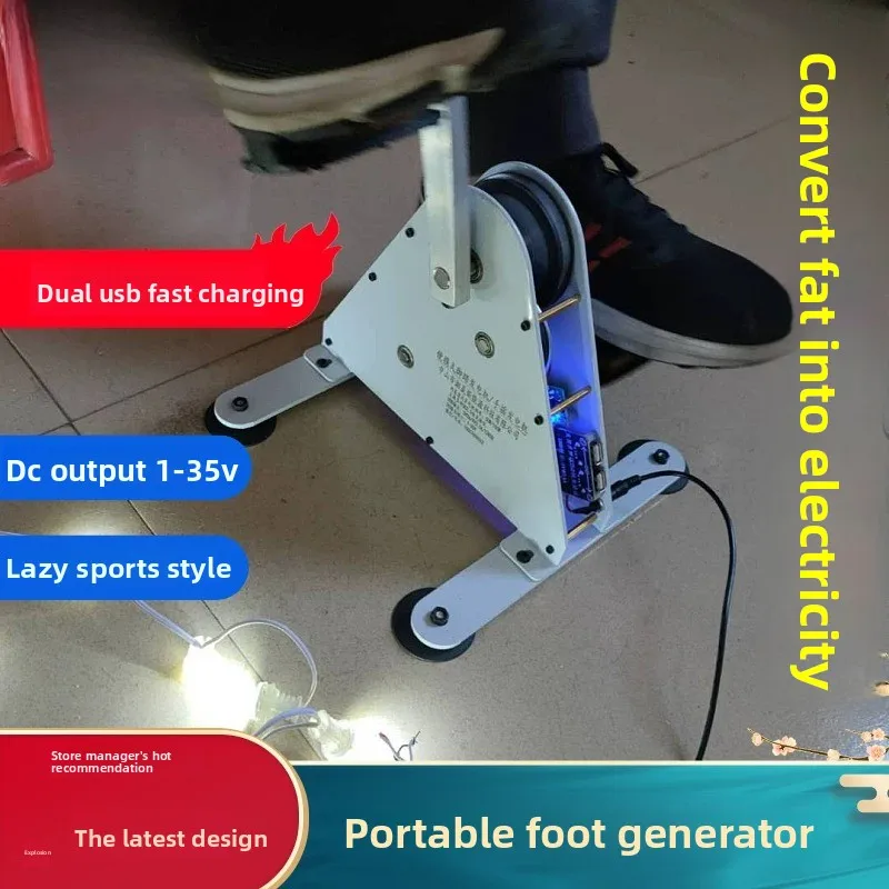 Portable Pedal & Hand Crank Generator – Fitness Exercise Bike with USB Charging,Rehabilitation Training & Emergency Power Supply