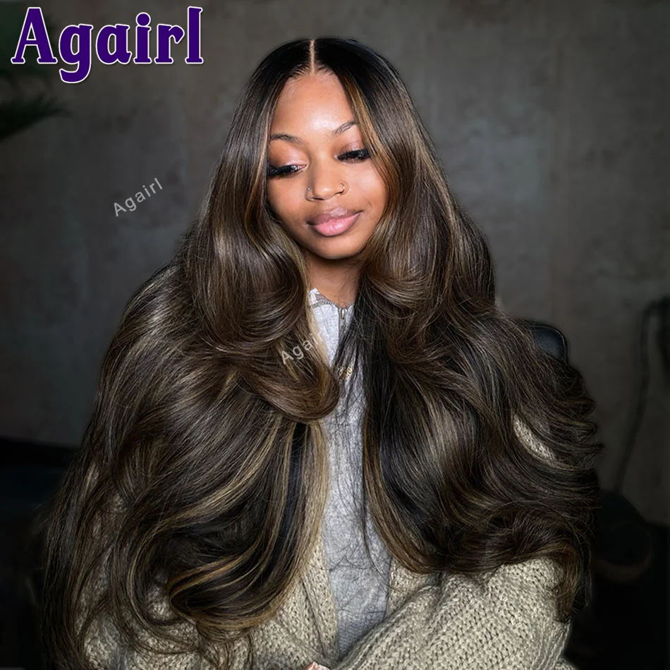 Highlight Blonde 13X6 13X4 Lace Frontal Body Wave Wigs Human Hair Brazilian Remy PrePlucked 6x4 Lace Closure Wigs for Women 200%