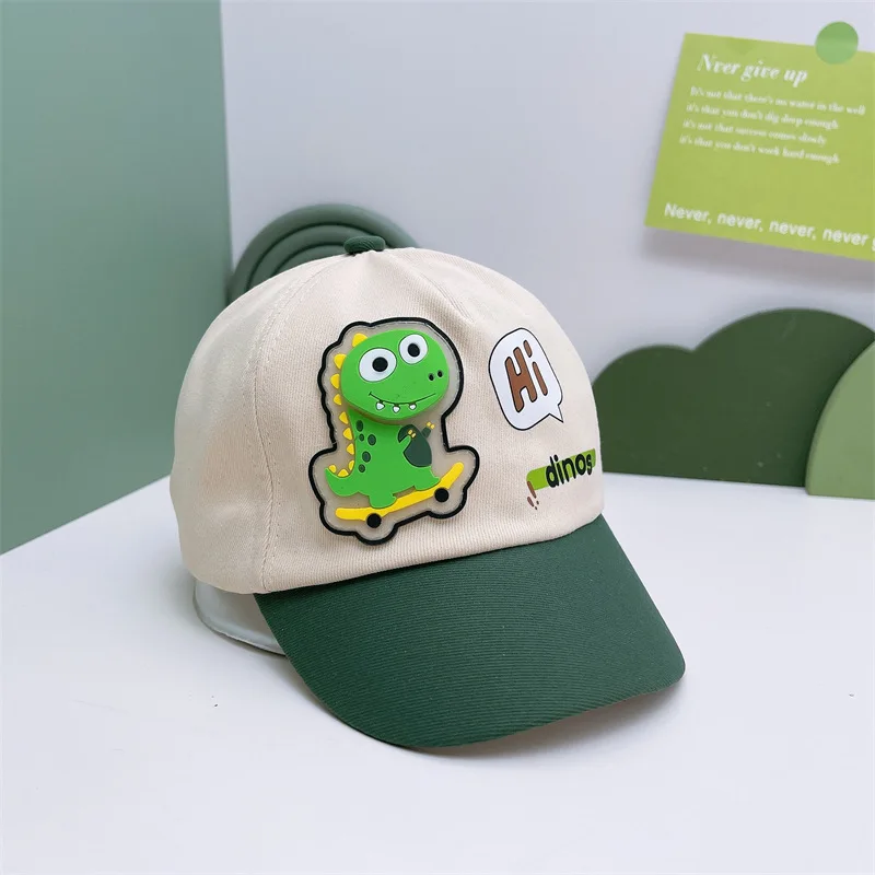 Children\'s Kids Baseball Cap for Girl Boy Spring Summer Baby Sun Hat Cartoon Dinosaur Toddler Caps