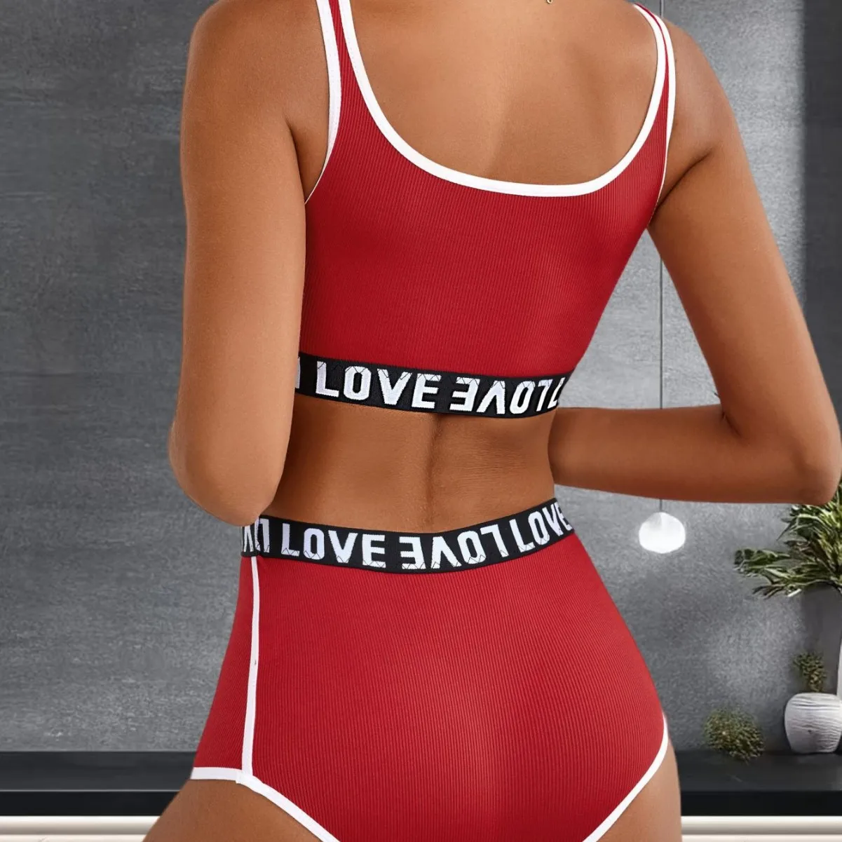 مجموعة حمالة صدر رياضية ناعمة ومريحة، ملابس منزلية، وسادة صدر قابلة للإزالة، سترة عبر الحدود، ملابس داخلية نسائية #2