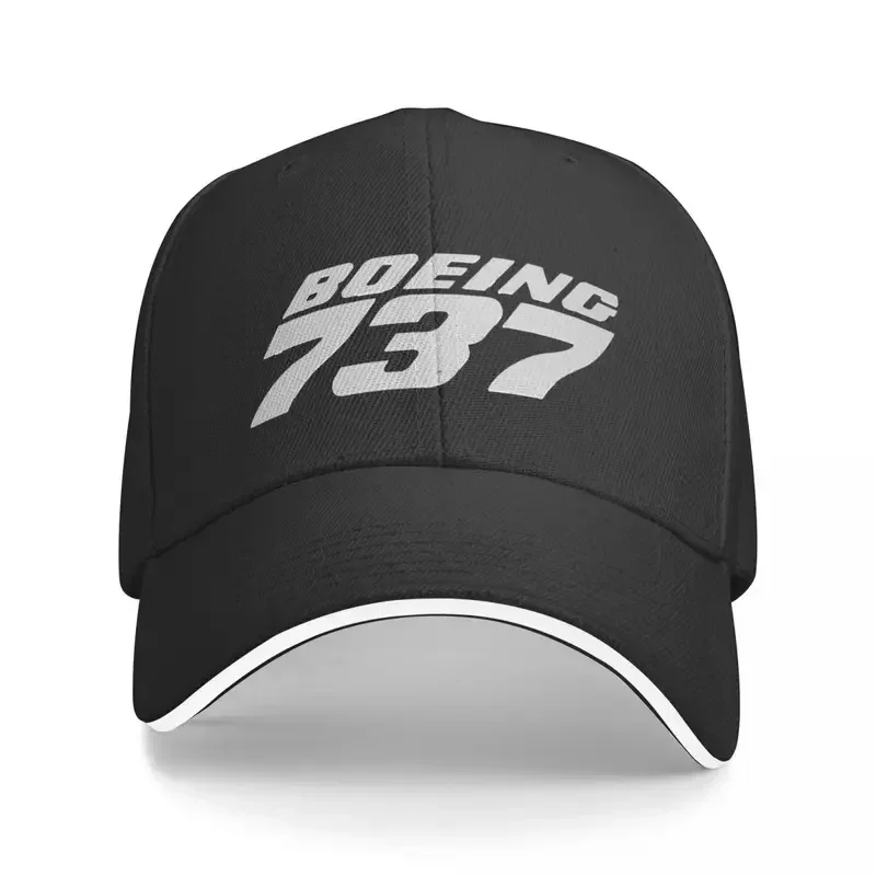 Boeing 737 Airplane Trucker Hat Merch Retro Headwear For Unisex Style Casquette Adjustable