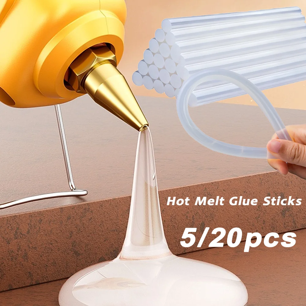 5/20pcs High Viscosity Hot Melt Glue Sticks Eco-friendly Strong Adhesive Handmade Craft Furniture Car Repair DIY Fast Bonding