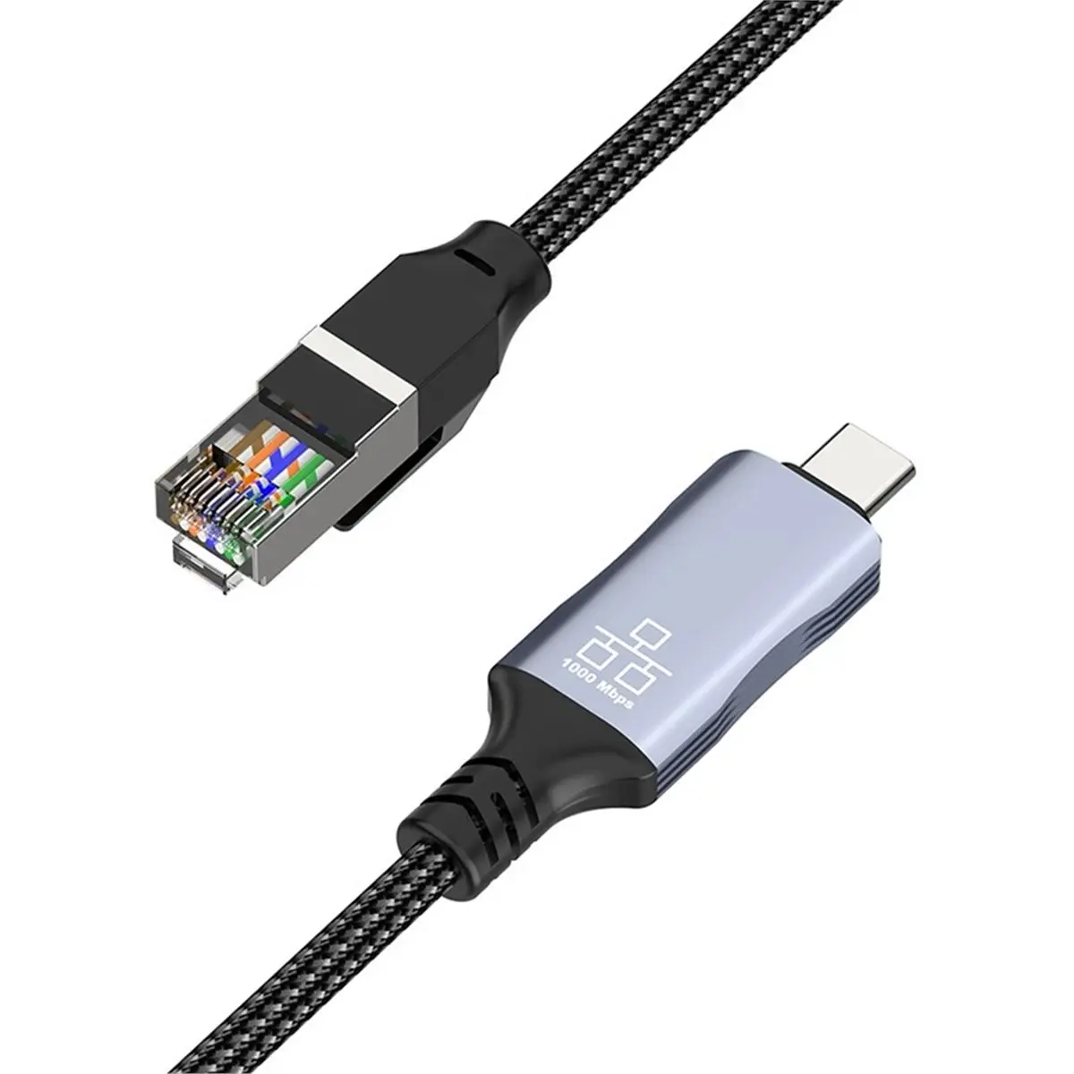 USB Type-C to RJ45 Ethernet Adapter Cable Gigabit Connection Ethernet Cable for Pro and Other Laptops