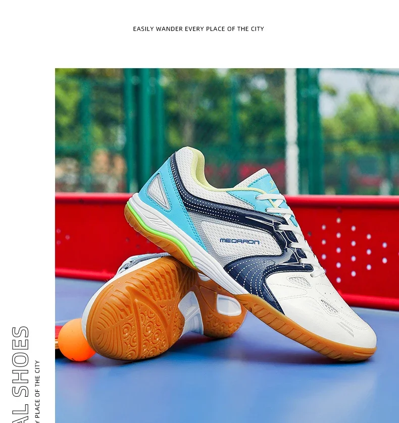 Neue Tischtennisschuhe für Herren und Damen, Leichtgewichtig, für Innen- und Außentraining, Komfortabel und Atmungsaktiv, Marken-Sneakers – Detail 23